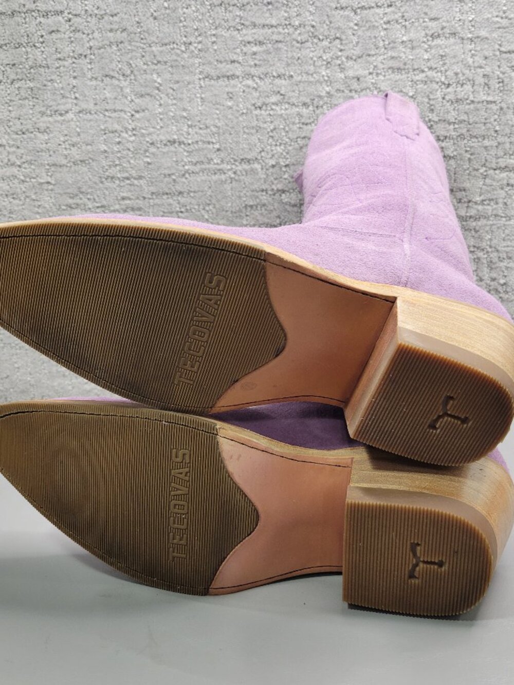 Tecovas The Annie Monarch Women's Size US 8B Lavender Suede Cowgirl Boots. - Picture 6 of 13